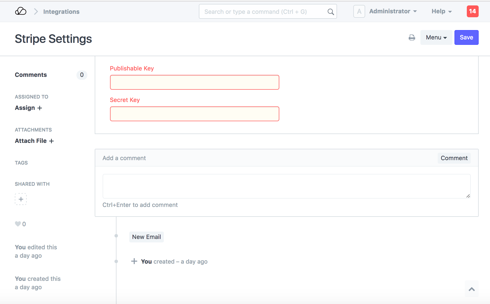 إعدادات Razorpay