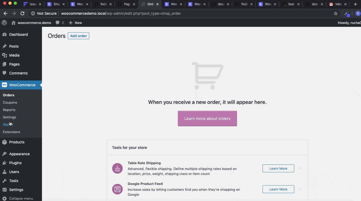 إعداد Woocommerce